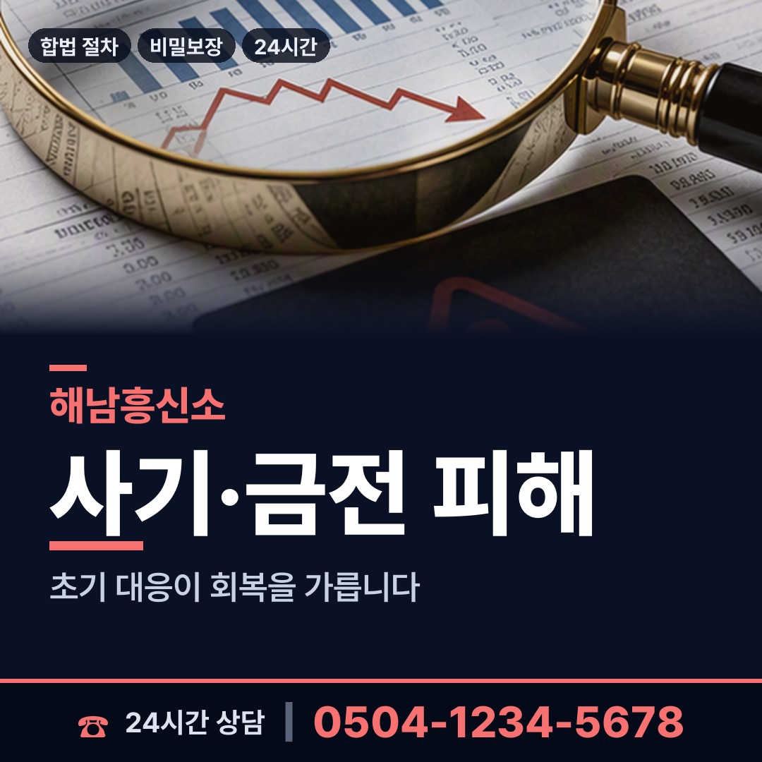 해남 북평면 신용조사 상담 안내